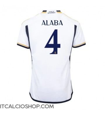 Real Madrid David Alaba #4 Prima Maglia 2023-24 Manica Corta